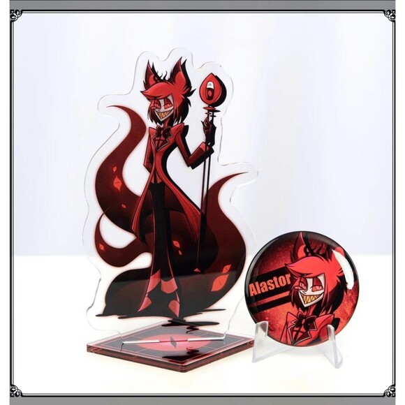 Hazbin Hotel Alastor Standee + Pin - Picture 2 of 4